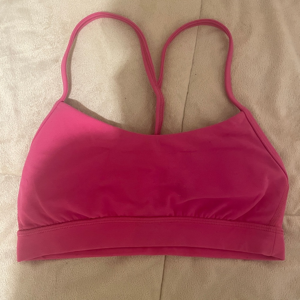 LULULEMON pink blossom Flow Y Nulu sports bra size 4